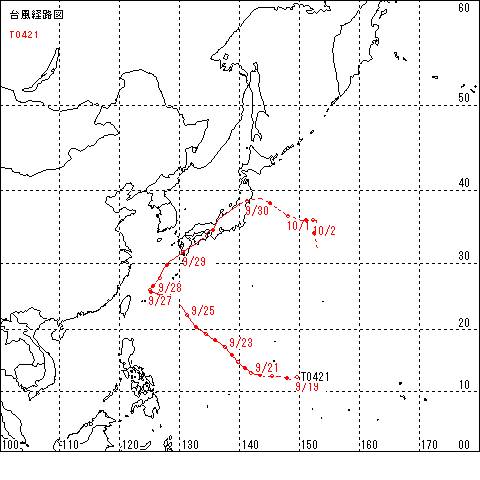 台風経路図6