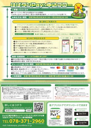 はばタンペイ+第4弾追加販売のチラシ裏