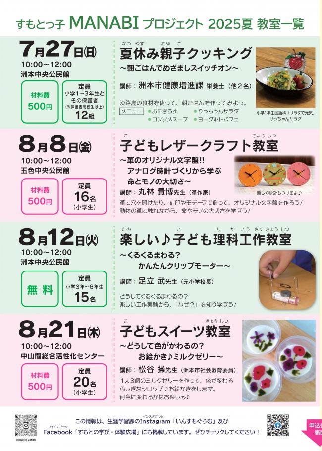 夏チラシ中面Ｐ１