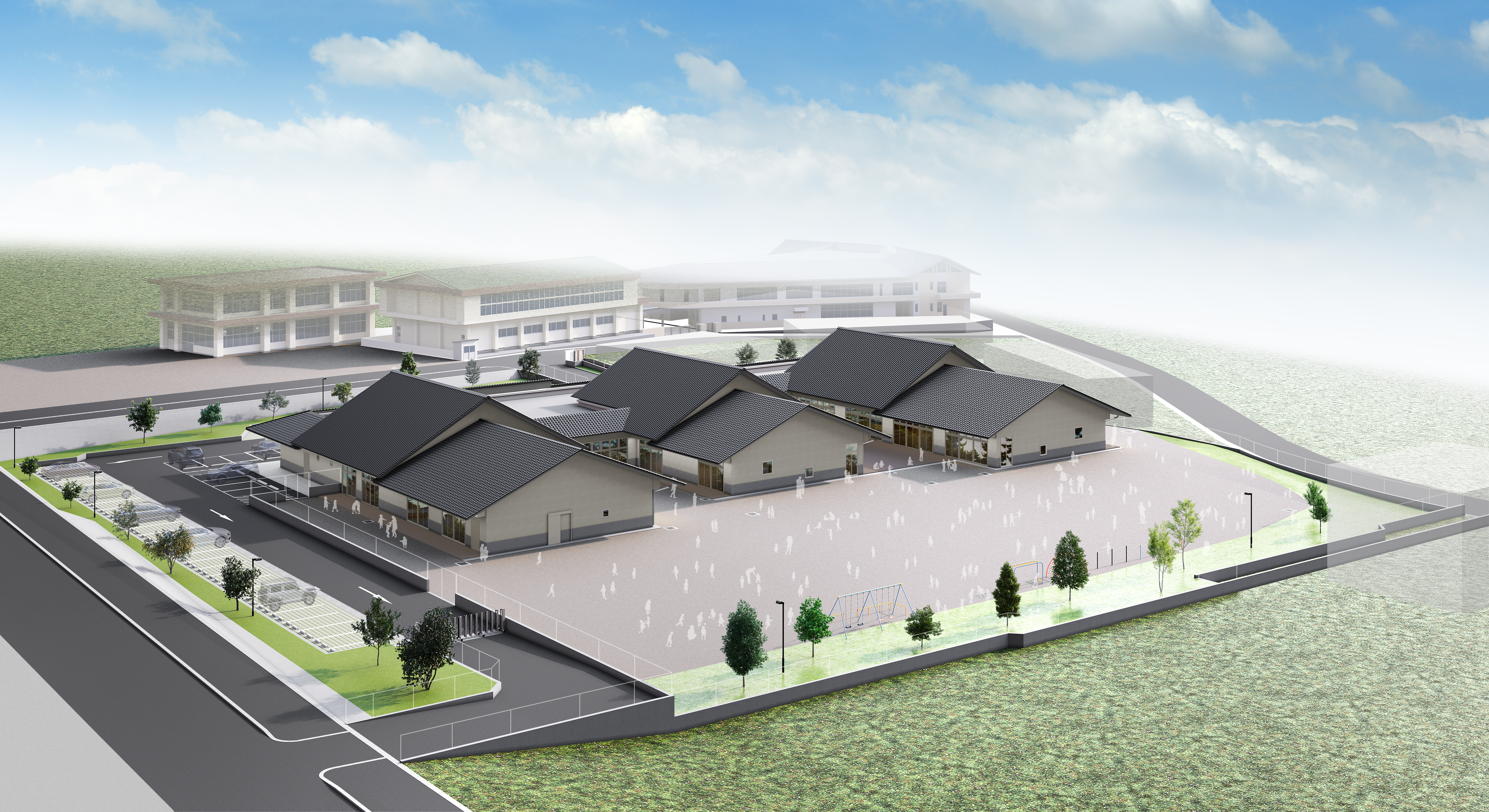 五色認定こども園鳥瞰図２