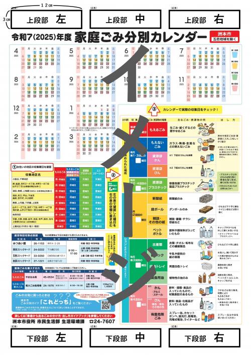 令和8(2026)年度ごみ分別カレンダー広告掲載場所